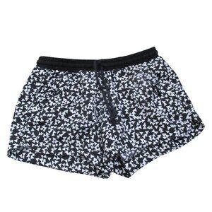 Sequin Hearts Pull On Shorts Womens Size 1 Black White Geometric Athletic Junior